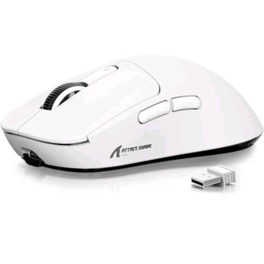 Attack Shark X3 Gaming Mouse PAW3395 49g Wireless 2.4G BT5.4 Wired USB-C White